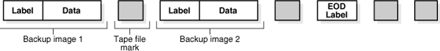 Shows two backup images on a volume.