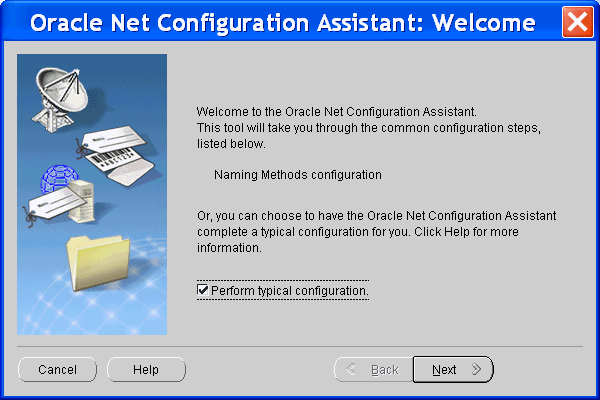 Net Configuration Assistant: welcome page