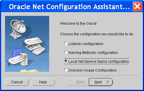 Net Configuration Assistant: local net service name configuration