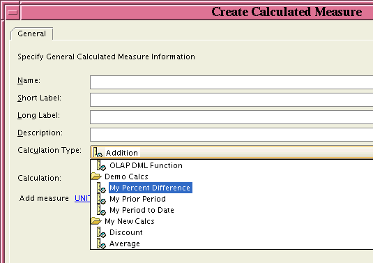 Calculation Type box