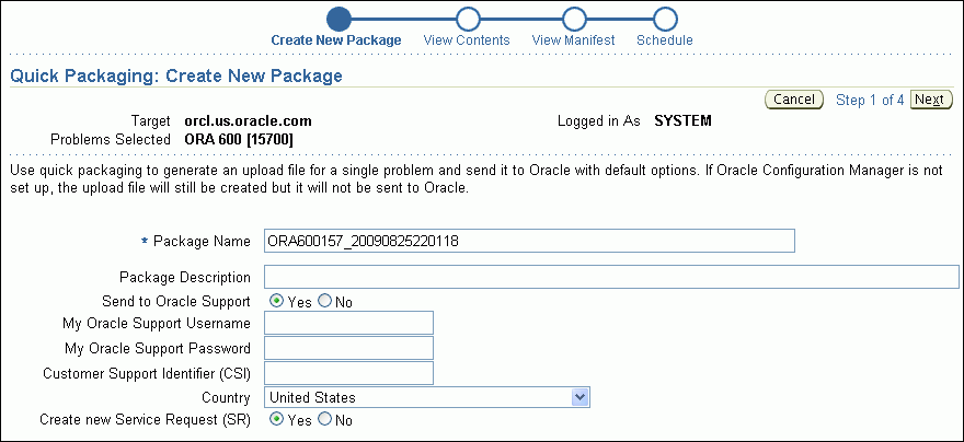 Description of quick_package_wizard_page1.gif follows